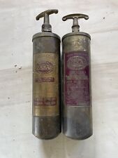 Two Antique Pump Fire Extinguishers (empty) picture