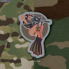 Milspec Monkey MSM Morale Patch Nylon Hook Loop - Pin Up Dive Girl - Color NEW picture