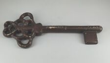 Vintage or Antique Big Rusty Cast Iron Key 11 Inches Long Heavy picture