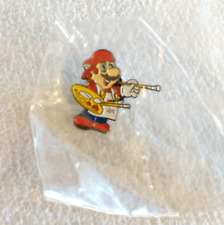 Vtg Super Nintendo Mario Artist SNES Lapel Pin Set NOS 1992 Promo New MOC picture