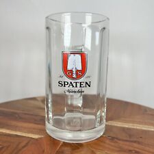 NEW SPATEN .5 Liter Munchen Munich Germany Beer Stein Mug Heavy Glass Spade Logo picture
