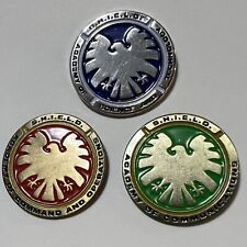 SHIELD ACADEMY OF SCIENCE & TECH / COMMAND / COMMUNICATIONS PIN SET COSPLAY PROP picture