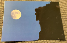 VTG Continental Postcard - Full Moon & Old Man of the Mountain  Franconia Notch picture