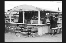 1939 Texas County Fair PHOTO Hamburger Stand Burger Soda Drinks Great Depression picture