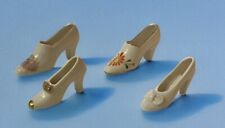 4 - Vintage Porcelain Ceramic Miniature Shoes High Heel Figurine (2 Sm - 2 Lg) picture