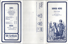 1980s ANTON'S RESTAURANT vintage souvenir dinner menu MANCHESTER, NEW HAMPSHIRE picture