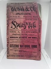 c.1896 Worcester Massachusetts MA Suburban Directory Advertising Book Antique picture