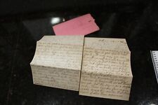 Antique 1886 Handwritten Personal Letter With Cancelled Pink Envelope picture