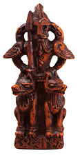 Odin Figurine - Wood Finish - Norse Asatru God Viking Rune Statue Dryad Design picture
