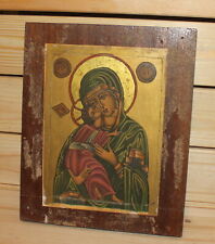 Hand painted Orthodox icon Christ Child Virgin Mary picture