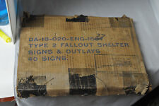 Full case of 40 fallout shelter signs marked OVERLAYS REMOVED  picture