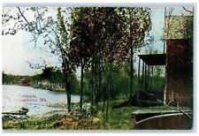 1910 Side View Cottages Vassalboro River Maine Antique Vintage Unposted Postcard picture