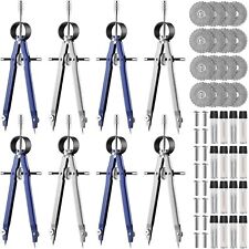 8 Pcs Metal Compass for Geometry Drafting School Office Supplies Drawing Tool picture