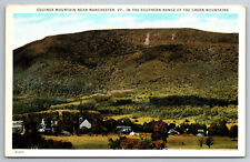 Vintage Postcard VT Manchester Equinox Mountain Church Town Green Mts. -2944 picture
