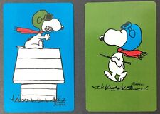 Snoopy by Schulz 2 Vintage Single Swap Playing Cards Pair Ace Spades picture
