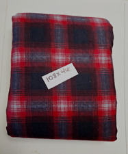 New Flannel Fabric 108x46 Sewing Crafts Quilting VTG Red Black Grey Plaid Check picture