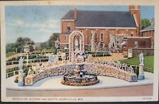 Grotto of Christ Dickeyville Wisconsin WI Post Card Vintage stone art # A - 5 picture