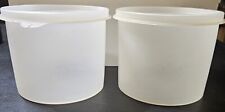 2 Vintage Tupperware Sheer Containers #250 with 2 #215 Clear Lids picture