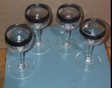 Rare 4 Dorothy Thorpe Glass Cordials Goblets Tiny ￼ picture