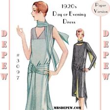 Vintage Sewing Pattern 1920s Flapper Day Dress or Evening Gown #3097 34