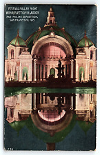 1915 SAN FRANCISCO PANAMA PACIFIC EXPOSITION FESTIVAL HALL NIGHT POSTCARD P611 picture