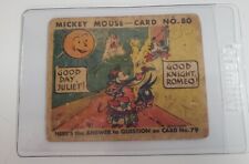 Mickey Mouse 1935 R89 Gum Card #80 RARE picture