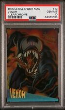 1995 Fleer Ultra Spider-Man Clear Chrome #10 Venom PSA 10 picture
