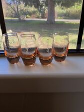 Carnival Cruise Line Peach Pink Ombre Shot Glasses 3.75