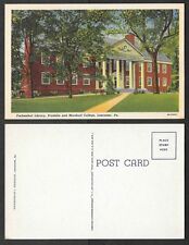 Old Pennsylvania Postcard - Lancaster - F&M College - Frankenthal Library  picture