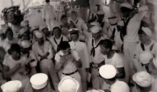 VINTAGE NEGATIVE; PIE FACES ONBOARD THE U.S.S. WILMINGTON; CHINA; CIRCA 1912 picture