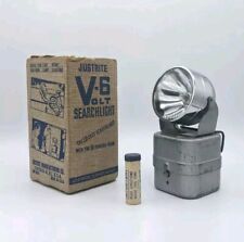 Vintage JUSTRITE Flashlight 6Volt SEARCHLIGHT Model 2305 w/Original Box WORKS picture