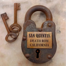 San Quentin Death Row California Cast Iron Lock Antique Padlock 4 Inches picture