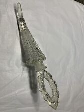 Vtg 60s Cornucopia Crystal Perfume Decanter Footed Lg 4” Stopper 11.5” picture