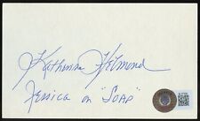 Katherine Helmond d2019 signed autograph 3x5 card Actress on Soap BAS Stickered picture