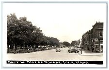 1946 South W Side Of Square Brady's Store Iola Kansas KS RPPC Photo Postcard picture