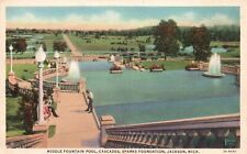 Vintage Postcard Iddle Fountain Pool Cascades Sparks Foundation Jackson Michigan picture