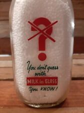 Rare E & M Dairy Milk Bottle 2 Color Pyro, Ness City. Kansas 1 Quart ? Phone #3 picture