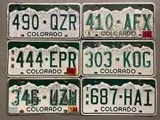 ONE COLORADO ROCKY MOUNTAINS  LICENSE PLATE RANDOM LETTERS/NUMBERS CRAFT GRADE picture