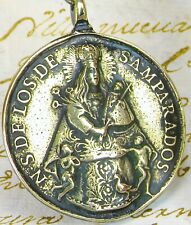 ANTIQUE 18TH CENTURY OUR LADY OF THE FORSAKEN ST. LUCIA OF SYRACUSE MEDAL picture