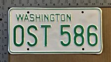 1969 Washington license plate OST 586 YOM DMV King pointy A 69 70 71 15074 picture