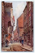 c1910 Horse Carriage Crowd Shambles York England Oilette Tuck Art Postcard picture