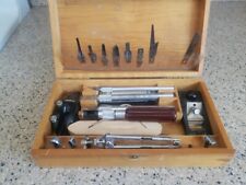 Vintage X-Acto Hobby Knife Set Wood Worker Carver Wooden Box Tool Kit USA picture