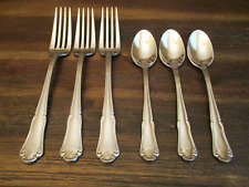 6 pcs Oneida OHS401 Stainless Dinner Forks & Teaspoons Rare Pattern Outline picture