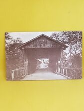 Covered Bridge Cuyahoga River Postcard Akron Ohio #257 picture