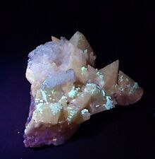 Selenite On Calcite Fluorescent Mineral Specimen picture