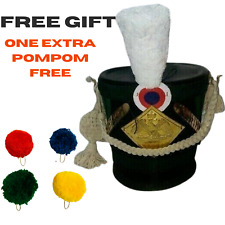 Shako Helmet France Napoleon Shako Hat green with long white One pompom Free picture