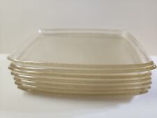 Vntg Mid Century Acrylic Lucite Glitter Snack Trays SET OF 7 VGUC Small Plates  picture