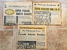 Steelers Super Bowl IX/X Editions Pittsburgh Post Gazette & Press Jan. 1975/1976 picture