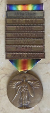 ORIGINAL - WW1 U.S. VICTORY MEDAL with VARIOUS NAVY CLASPS picture