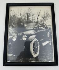 Vintage 1917 Mitchell Automobile Photo Black & White Owner Info On Back Framed picture